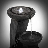 Gardeon 3 Tier Solar Powered Water Fountain with Light - Blue Kings Warehouse 