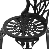 Gardeon 3PC Outdoor Setting Cast Aluminium Bistro Table Chair Patio Black Outdoor Furniture Kings Warehouse 