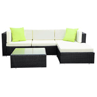 Gardeon 5PC Outdoor Furniture Sofa Set Wicker Garden Patio Pool Lounge Furniture > Outdoor Kings Warehouse 