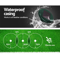 Gardeon 6X LED Solar Snake Repeller Pulse Plus Ultrasonic Pest Rodent Repellent Garden Tools Kings Warehouse 