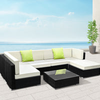 Gardeon 7PC Outdoor Furniture Sofa Set Wicker Garden Patio Pool Lounge Furniture > Outdoor Kings Warehouse 