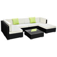 Gardeon 7PC Outdoor Furniture Sofa Set Wicker Garden Patio Pool Lounge Furniture > Outdoor Kings Warehouse 