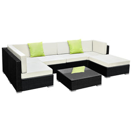 Gardeon 7PC Outdoor Furniture Sofa Set Wicker Garden Patio Pool Lounge Furniture > Outdoor Kings Warehouse 