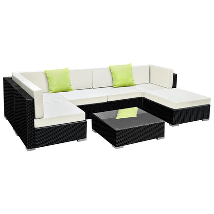 Gardeon 7PC Outdoor Furniture Sofa Set Wicker Garden Patio Pool Lounge Furniture > Outdoor Kings Warehouse 