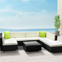 Gardeon 8PC Outdoor Furniture Sofa Set Wicker Garden Patio Pool Lounge Furniture > Outdoor Kings Warehouse 