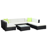 Gardeon 8PC Outdoor Furniture Sofa Set Wicker Garden Patio Pool Lounge Furniture > Outdoor Kings Warehouse 