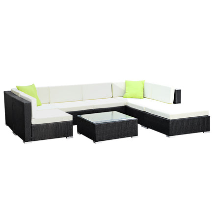 Gardeon 8PC Outdoor Furniture Sofa Set Wicker Garden Patio Pool Lounge Furniture > Outdoor Kings Warehouse 