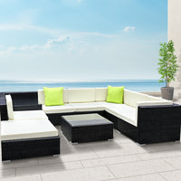 Gardeon 9PC Outdoor Furniture Sofa Set Wicker Garden Patio Pool Lounge Furniture > Outdoor Kings Warehouse 