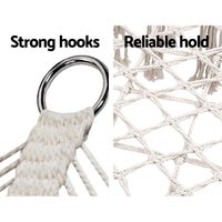 Gardeon Camping Hammock Chair Patio 2 Person Swing Hammocks Double Portable Cream Home & Garden Kings Warehouse 