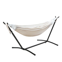 Gardeon Camping Hammock With Stand Cotton Rope Lounge Hammocks Outdoor Swing Bed Kings Warehouse 