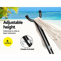 Gardeon Camping Hammock With Stand Cotton Rope Lounge Hammocks Outdoor Swing Bed Kings Warehouse 
