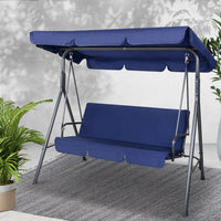 Gardeon Canopy Swing Chair - Navy Kings Warehouse 