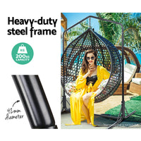 Gardeon Double Hammock Chair Stand Steel Frame 2 Person Outdoor Heavy Duty 200KG Outdoor Kings Warehouse 
