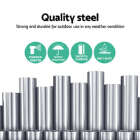 Gardeon Double Hammock Chair Stand Steel Frame 2 Person Outdoor Heavy Duty 200KG Outdoor Kings Warehouse 