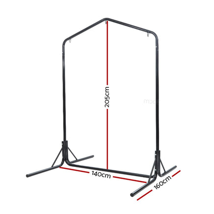 Gardeon Double Hammock Chair Stand Steel Frame 2 Person Outdoor Heavy Duty 200KG Outdoor Kings Warehouse 