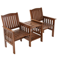 Garden Garden Bench Chair Table Loveseat Wooden Outdoor Furniture Patio Park Brown