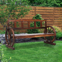 Gardeon Garden Bench Wooden Wagon Chair 3 Seat Outdoor Furniture Backyard Lounge Charcoal Outdoor Kings Warehouse 