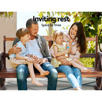 Gardeon Garden Bench Wooden Wagon Chair 3 Seat Outdoor Furniture Backyard Lounge Charcoal Outdoor Kings Warehouse 