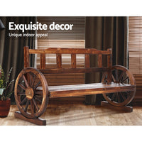 Gardeon Garden Bench Wooden Wagon Chair 3 Seat Outdoor Furniture Backyard Lounge Charcoal Outdoor Kings Warehouse 