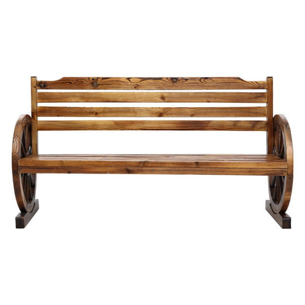 Gardeon Garden Bench Wooden Wagon Chair 3 Seat Outdoor Furniture Backyard Lounge Outdoor Kings Warehouse 