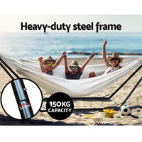 Gardeon Hammock Bed with Steel Frame Stand Gardeon Kings Warehouse 