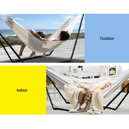 Gardeon Hammock Bed with Steel Frame Stand Gardeon Kings Warehouse 