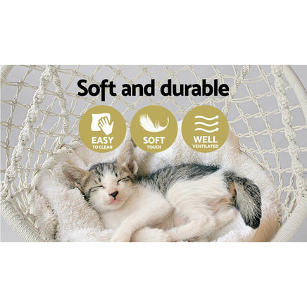 Gardeon Hammock Chair Swing Bed Relax Rope Portable Outdoor Hanging Indoor 124CM Hammocks Kings Warehouse 
