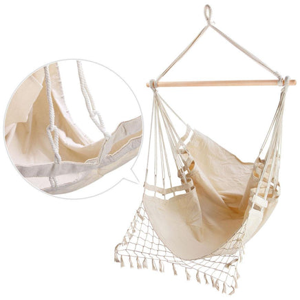 Gardeon Hammock Swing Chair - Cream Kings Warehouse 