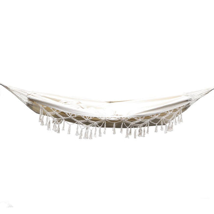 Gardeon Hanging Tassel Hammock Swing Bed Cream Kings Warehouse 