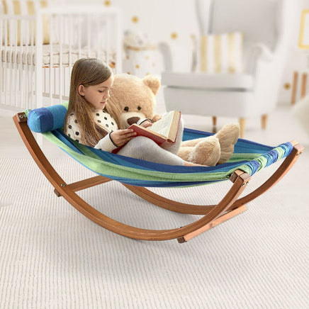 Gardeon Kids Hammock Chair Swing Bed Children with Pillow Kings Warehouse 