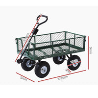 Gardeon Mesh Garden Steel Cart - Green Kings Warehouse 