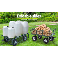 Gardeon Mesh Garden Steel Cart - Green Kings Warehouse 