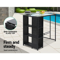 Gardeon Outdoor Bar Set Table Stools Furniture Dining Chairs Wicker Patio Garden Outdoor Furniture Kings Warehouse 