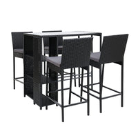 Gardeon Outdoor Bar Set Table Stools Furniture Dining Chairs Wicker Patio Garden Outdoor Furniture Kings Warehouse 