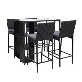 Gardeon Outdoor Bar Set Table Stools Furniture Dining Chairs Wicker Patio Garden Outdoor Furniture Kings Warehouse 