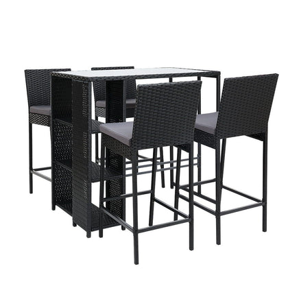 Gardeon Outdoor Bar Set Table Stools Furniture Dining Chairs Wicker Patio Garden Outdoor Furniture Kings Warehouse 