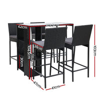 Gardeon Outdoor Bar Set Table Stools Furniture Dining Chairs Wicker Patio Garden Outdoor Furniture Kings Warehouse 