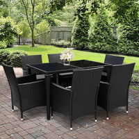 Gardeon Outdoor Furniture 7pcs Dining Set Gardeon Kings Warehouse 