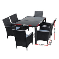 Gardeon Outdoor Furniture 7pcs Dining Set Gardeon Kings Warehouse 