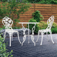 Gardeon Outdoor Furniture Chairs Table 3pc Aluminium Bistro White Outdoor Furniture Kings Warehouse 