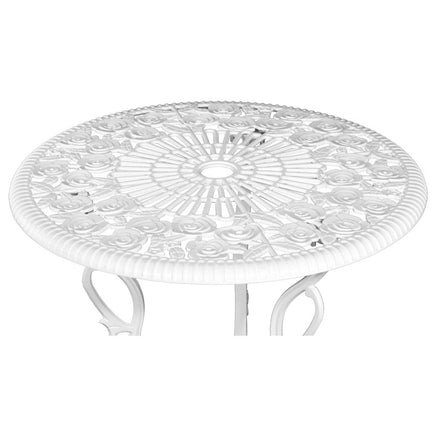 Gardeon Outdoor Furniture Chairs Table 3pc Aluminium Bistro White Outdoor Furniture Kings Warehouse 