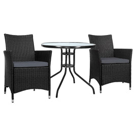 Gardeon Outdoor Furniture Dining Chair Table Bistro Set Wicker Patio Setting Tea Coffee Cafe Bar Set Outdoor Furniture Kings Warehouse