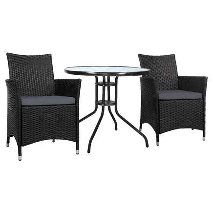 Gardeon Outdoor Furniture Dining Chair Table Bistro Set Wicker Patio Setting Tea Coffee Cafe Bar Set Outdoor Furniture Kings Warehouse 