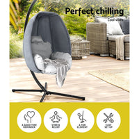 Gardeon Outdoor Furniture Egg Hammock Hanging Swing Chair Pod Lounge Chairs Outdoor Kings Warehouse 