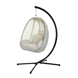 Gardeon Outdoor Furniture Egg Hammock Porch Hanging Pod Swing Chair with Stand Outdoor Kings Warehouse 