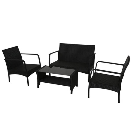 Gardeon Outdoor Furniture Lounge Table Chairs Garden Patio Wicker Sofa Set Home & Garden Kings Warehouse 