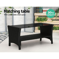 Gardeon Outdoor Furniture Lounge Table Chairs Garden Patio Wicker Sofa Set Home & Garden Kings Warehouse 