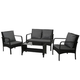Gardeon Outdoor Furniture Lounge Table Chairs Garden Patio Wicker Sofa Set Home & Garden Kings Warehouse