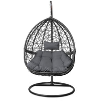 Gardeon Outdoor Hanging Swing Chair - Black Furniture > Outdoor Kings Warehouse 