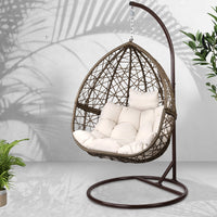 Gardeon Outdoor Hanging Swing Chair - Brown Furniture > Outdoor Kings Warehouse 